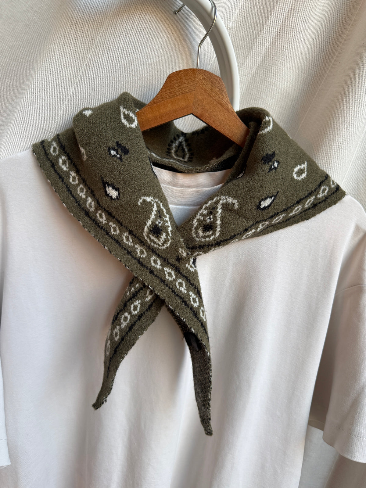 Paisley print sjaaltje groen