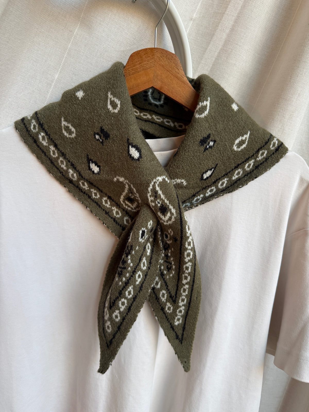 Paisley print sjaaltje groen